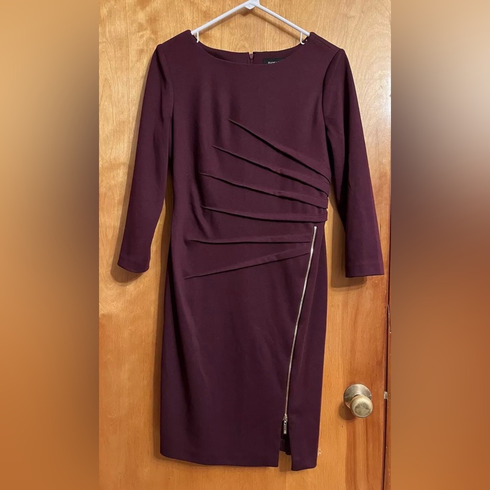 Ivanka Trump Knee Length Maroon Dress Size 6